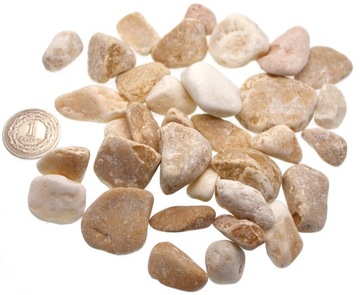 Садовая галька итальянский мрамор Giallo Siena желтое золото 24 кг ИТАЛИЯ