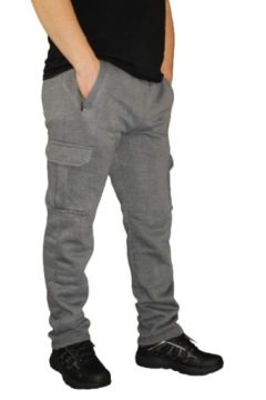 OCIEPLANE MĘSKIE SPODNIE BOJÓWKI DRESOWE NA PROSTEJ NOGAWCE ROZMIAR 6XL