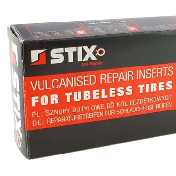 БУТИЛОВАЯ ВЕРЕВКА ДЛЯ ШИН ТОЛЩИНА 6ММ ДЛИНА 200ММ ЧЕРНАЯ STIX 25 шт.