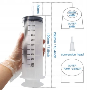 Катетерный шприц SHC 500 мл 1 шт.