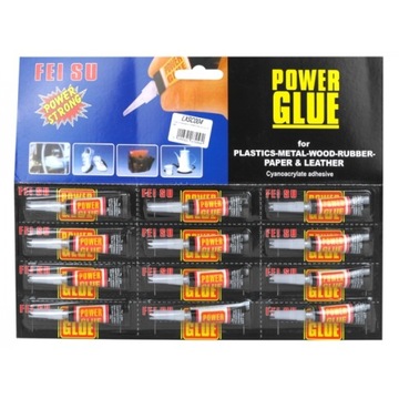 SZYBKI KLEJ SUPER POWER GLUE STRONG MOCNY 12 szt