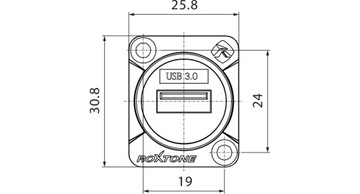 Панельный разъем Roxtone USB 3.0 RAU3D