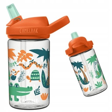 Bidon, butelka CamelBak Eddy+ Kids 0,4l, pomarańczowa, zwierzęta