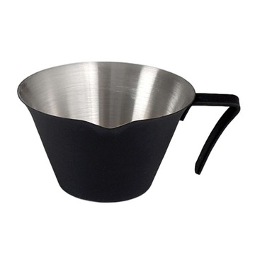 Miarka do espresso o pojemności 100 ml z uchwytem Filiżanka do espresso ze stali nierdzewnej, czarna