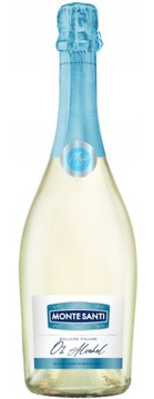 MONTE SANTI BOLLICINE ITALIANE WINO BIAŁE BEZALKOHOLOWE 0% 750ML