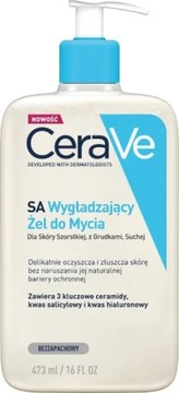 CeraVe SA WYGŁADZAJĄCY ŻEL: DO MYCIA dla skóry szorstkiej,: z grudkami, suc