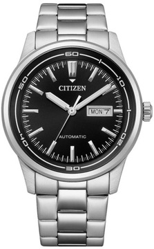 KLASYCZNY ZEGAREK MĘSKI CITIZEN NH8400-87E STALOWY AUTOMAT Z DATĄ WR100 BOX