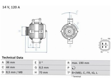 ALTERNÁTOR BOSCH 0 986 082 050