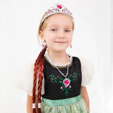 ПРИНЦЕССА АННА Frozen Outfit Перчатки Косы + ЮБКА-ПАЧКА
