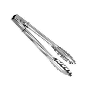 METALOWE SZCZYPCE KUCHENNE DO GRILLA MIĘSA 22CM
