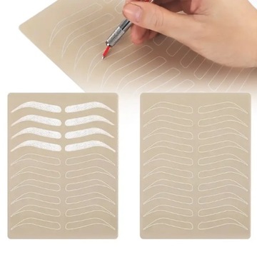 Искусственная кожа с рисунком бровей для обучения перманентному макияжу Prima Derma