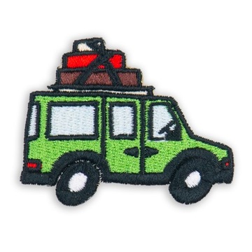 Naszywka naprasowanka haft jeep w podróży