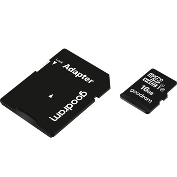 Карта microSDHC GOODRAM CL10 16 ГБ + адаптер