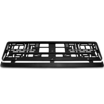 РАМКА УНИВЕРСАЛЬНАЯ ДЛЯ НОМЕРНЫХ ЗНАКОВ, ЧЕРНАЯ МАТОВАЯ, ОДНОРЯДНАЯ, 1 ШТ.