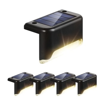 LAMPKI SOLARNE OGRODOWE LED NA SCHODY TARAS OGRODZENIE ZESTAW 4 SZT