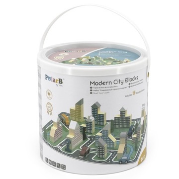 ДЕРЕВЯННЫЕ БЛОКИ В ВЕДРЕ МАШИНЫ ЗДАНИЯ ГОРОД МАКЕТ VIGA POLARB