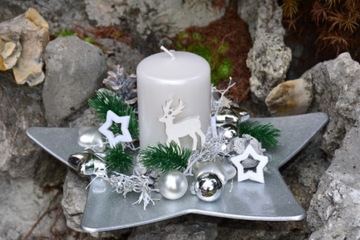 Bombki szklane SREBRNE MATOWO-BŁYSZCZĄCE 3cm/18szt