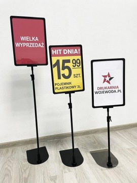 Прайс-лист, рекламный стенд телескопический, ценник CC 40-75 см, рамка А4