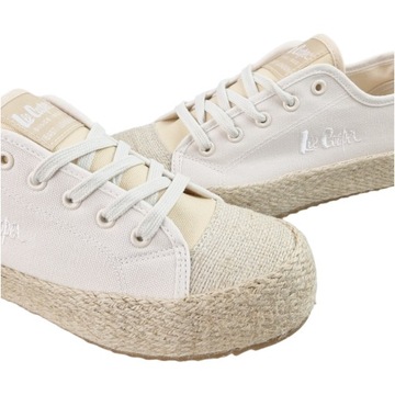 Trampki Damskie LEE Cooper beżowe Stylowe espadryle Sneakersy buty 2191L 38