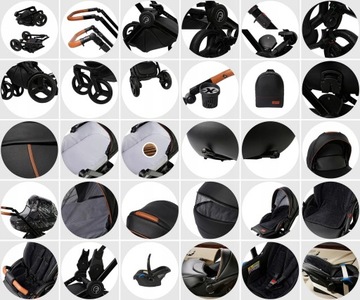 ДЕТСКАЯ КОЛЯСКА VERDI FUTURO 3В1 + СУМКА + АКСЕССУАРЫ