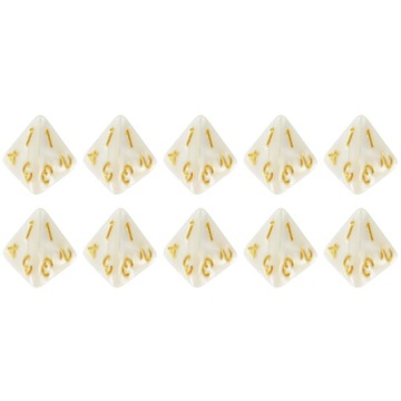 ZESTAW 10X KOŚĆ K4 RPG ŚNIEŻNA KRAINA