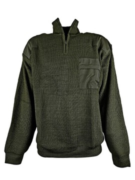 Sweter męski ZIELONY myśliwski wędkarski ciepły golf bluza 17560 rozmiar XL