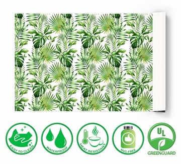 Коврик защитный для офиса 90х45 Тропические листья