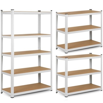 REGAŁ metalowy MAGAZYNOWY 150x75x30 do GARAŻU piwnicy BIURA PÓŁKA 4x125kg