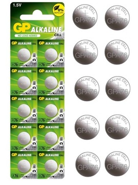 10x AG13 GP BATERIE ALKALICZNE LR44 A76 1154 G13