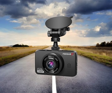Wideorejestrator Feegar Kamera Samochodowa Rejestrator Trasy + TYŁ + 64GB