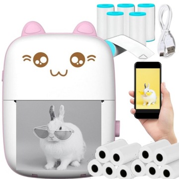 МИНИ-ТЕРМОПРИНТЕР DRUKUŚ CAT PINK