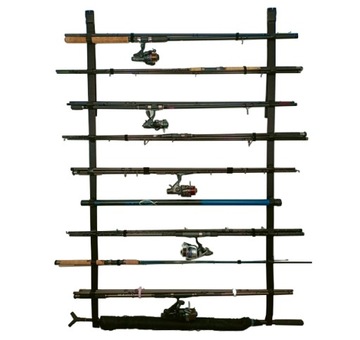 НАСТЕННАЯ ПОДСТАВКА-ДЕРЖАТЕЛЬ, ПОДСТАВКА НА 10 УДОЧЕК, РЕМНИ