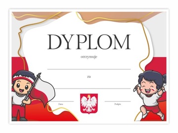 DYPLOM PATRIOTYCZNY OKOLICZNOŚCIOWY - POLSKA - (DUŻY A4) - LearnHow