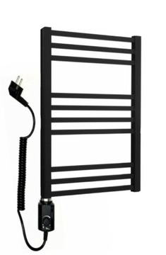 ELEKTRYCZNY GRZEJNIK ŁAZIENKOWY MAX 68X50 CZARNY