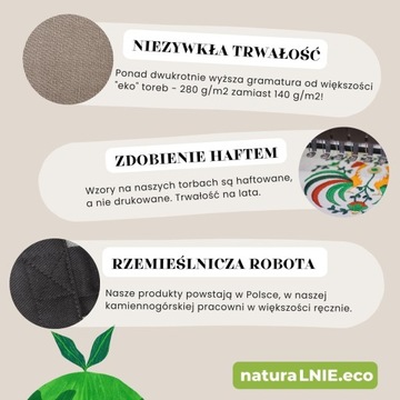 Solidna torba bawełniana mocna czarna gruba EKO