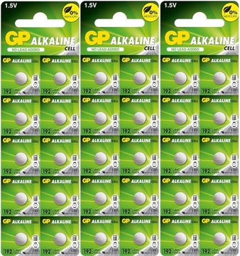 30x BATERIA ALKALICZNA GP BATERIE LR41 AG3 G3 L736 392 192 V3GA