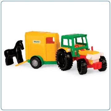 TRAKTOR Z PRZYCZEPĄ NA KONIA Wader