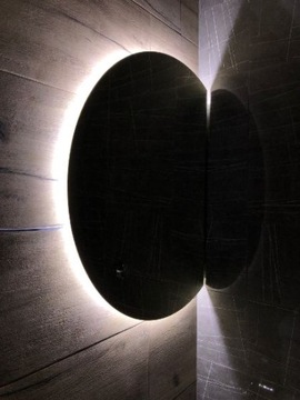 ПОЛУКРУГЛОЕ ЗЕРКАЛО С ОБРЕЗАННОЙ БОКОВОЙ СВЕТОДИОДНОЙ СВЕТОДИОДОЙ, 80 СМ