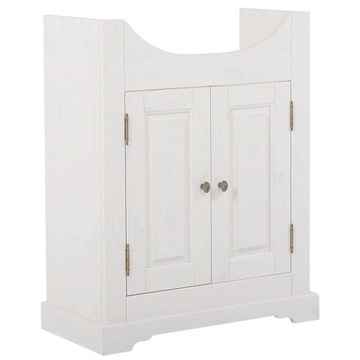 Stylowa Szafka pod Umywalkę 65 cm Drewniana Biała Retro ROMANTIC Comad