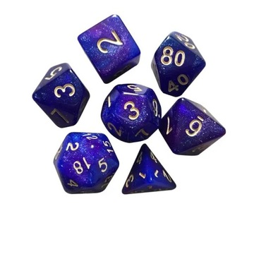 Hot multi-sided 7-Die zestaw kości gra w kości dla TRPG DND akcesoria