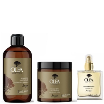 DOTT.SOLARI OLEA ARGAN - SZAMPON, ODŻYWKA, ELIKSIR