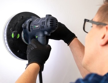 ШЛИФОВАЛЬНАЯ ШЛИФОВКА ДЛЯ ШТУКАТУРКИ, 180ММ, СЕТЕВАЯ, СО СВЕТОДИОДНОЙ ЛЕНТОЙ + 6 БУМАГ