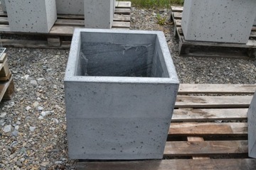 Donica betonowa 44x44x45cm Szara