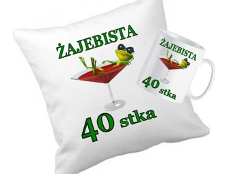 Zestaw Kubek Poduszka Na 40-stkę Prezent na urodziny 40 lat