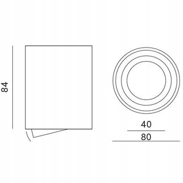Потолочный светильник НАСТЕННЫЙ ЭКРАН регулируемый SPOT 1 GU10