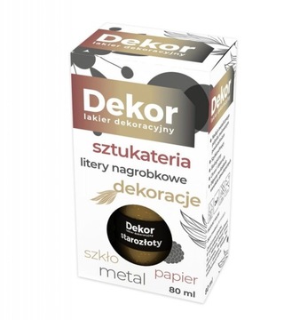 DEKOR Lakier Dekoracyjny 80ml STAROZŁOTY