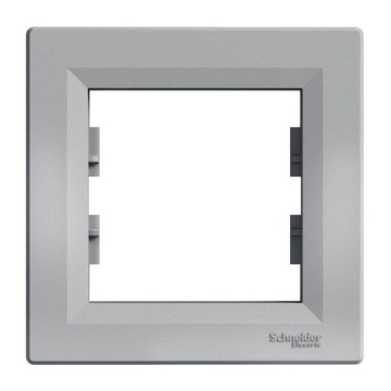 Ramka pojedyncza Aluminium Schneider Asfora