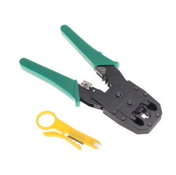 ТЕСТЕР СЕТЕВОГО КАБЕЛЯ + ИНСТРУМЕНТ ДЛЯ ОБЖИМА + РАЗЪЕМЫ RJ45