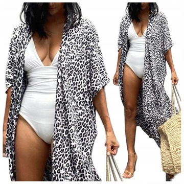 PAREO na plażę PLAŻOWE długa LETNIA sukienka PLAŻOWA narzutka tunika BOHO