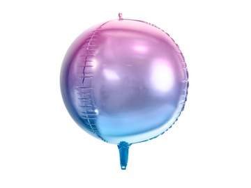 Balon foliowy Kula ombre, fioletowo-niebieski, 35c